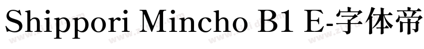 Shippori Mincho B1 E字体转换